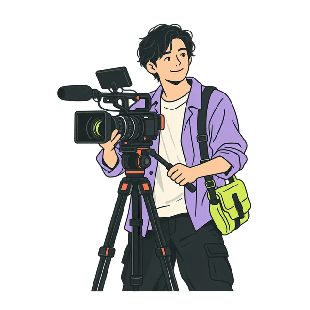 映像を撮影する動画クリエイター
